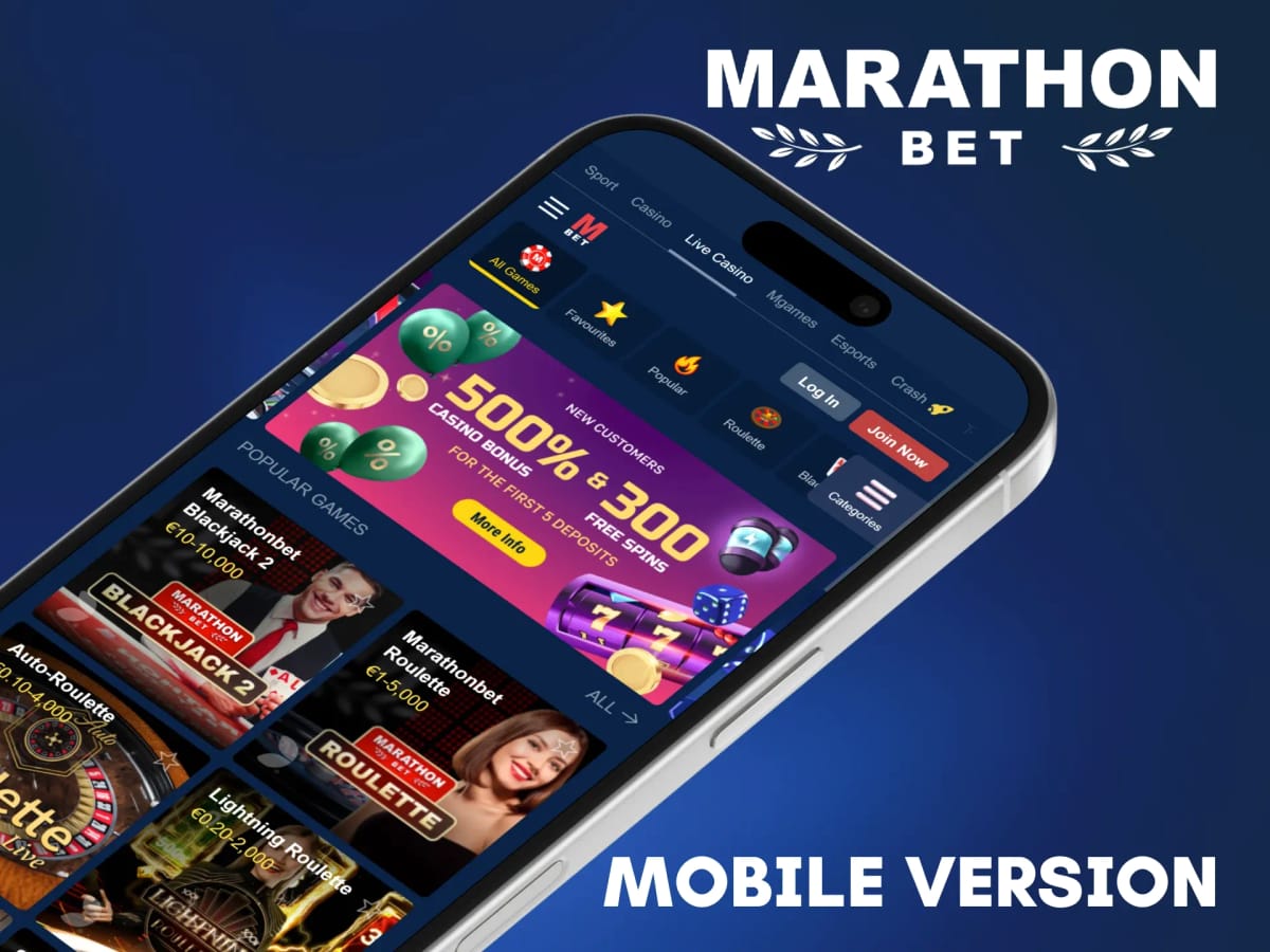 Versione mobile dell'app MarathonBet Italia
